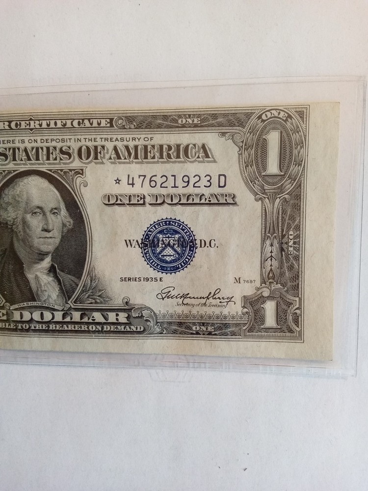 1935 Series E Silver Certificate, Print Error, Choice Uncirculated