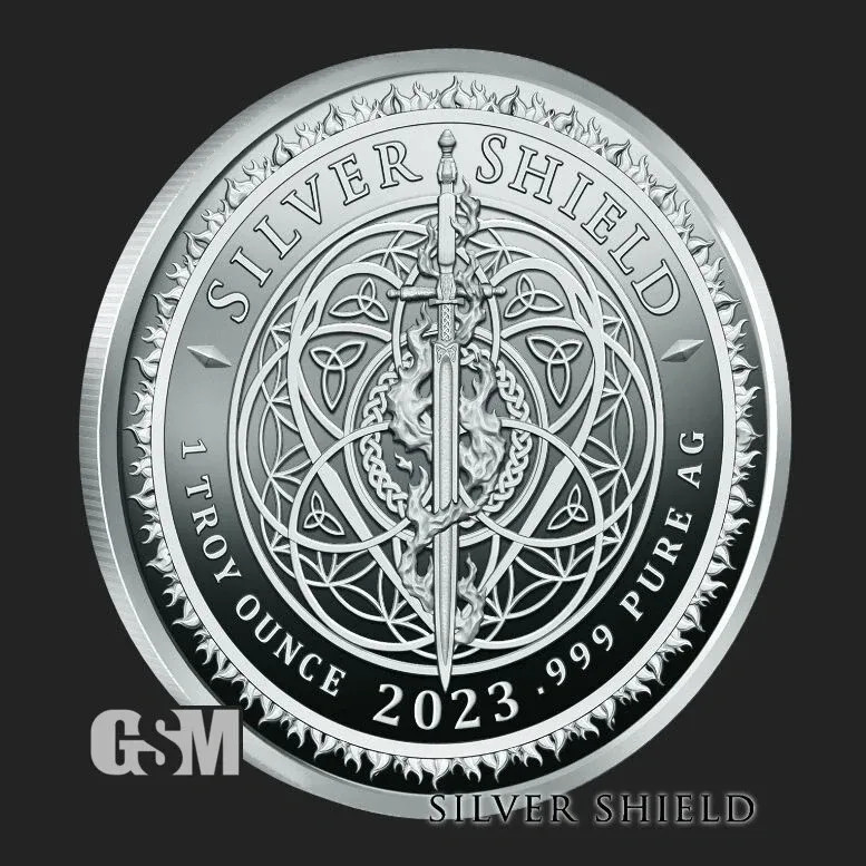 2023 SILVER SHIELD CONSCIOUSNESS IS A SINGULARITY 1Z SIVER PROOF
