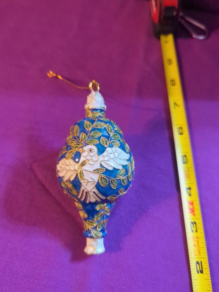 Cloisonne Enameled Peace Dove Ornament