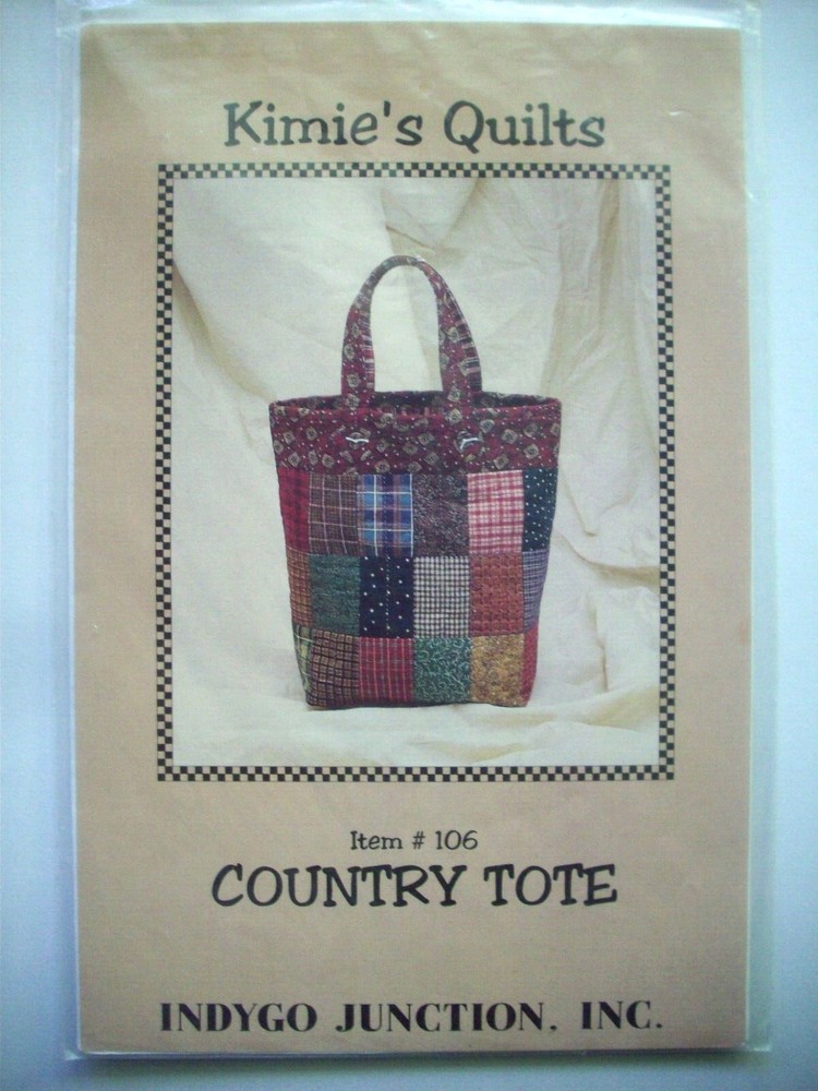 Country patchwork tote Handbag purse craft pattern