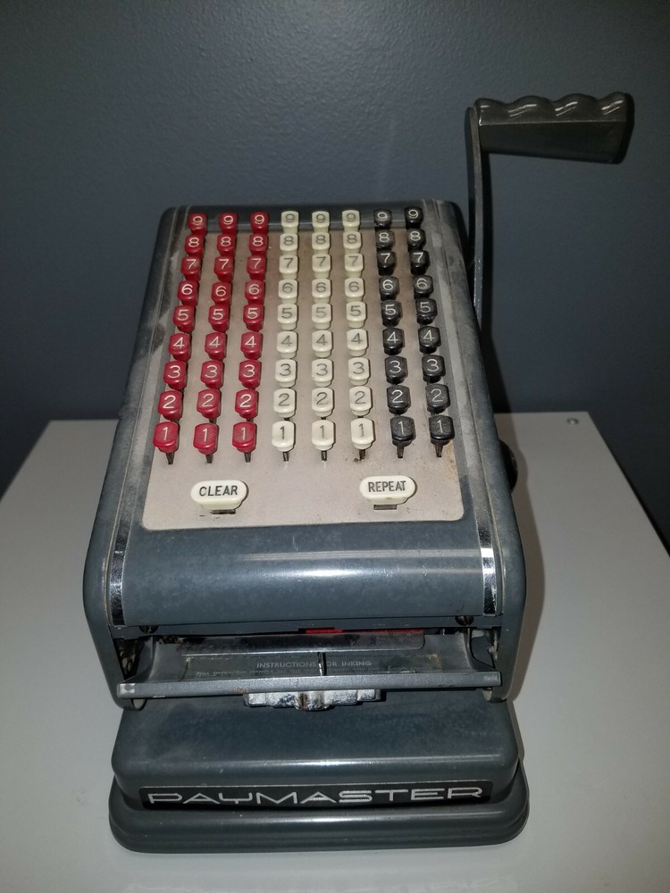 Vintage Paymaster Series 700 Check Writing Machine