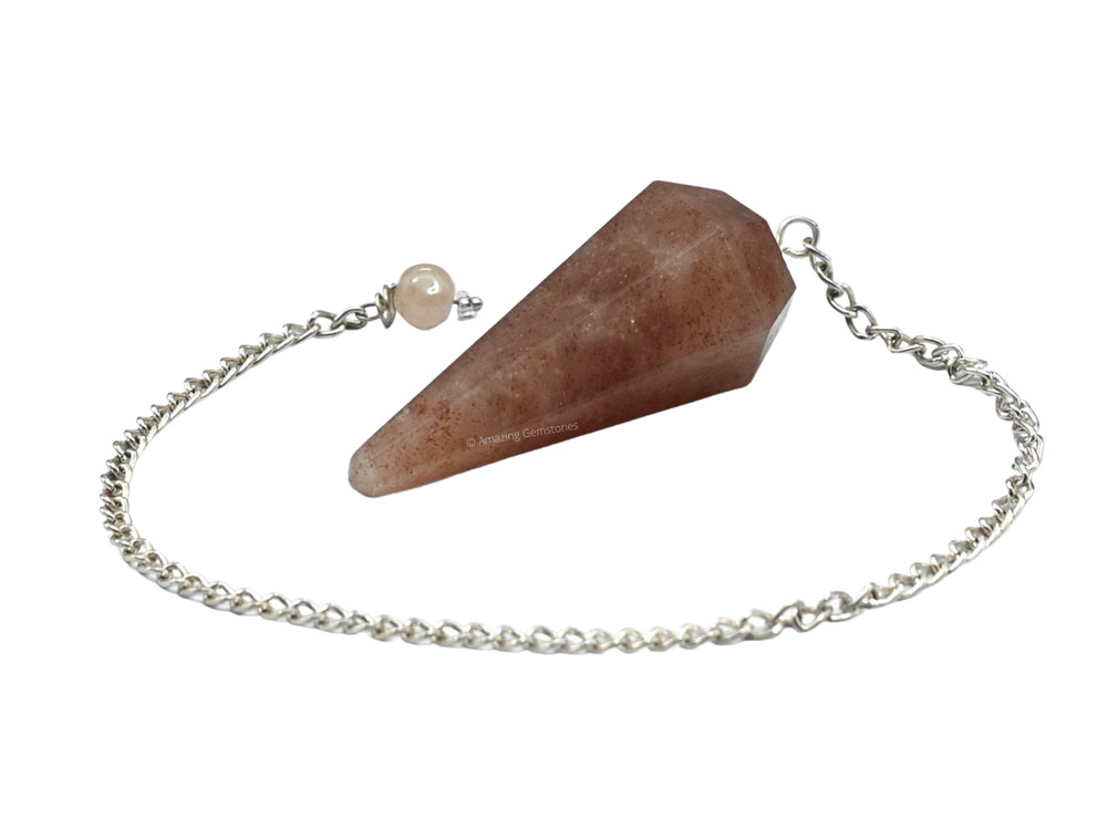 Strawberry Quartz Dowsing Crystal Pendulum