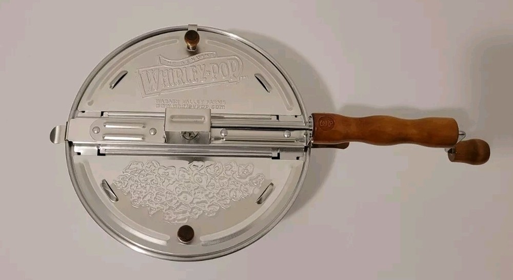 Original Whirley Pop Popcorn Maker 6 Quart Aluminum Open Box