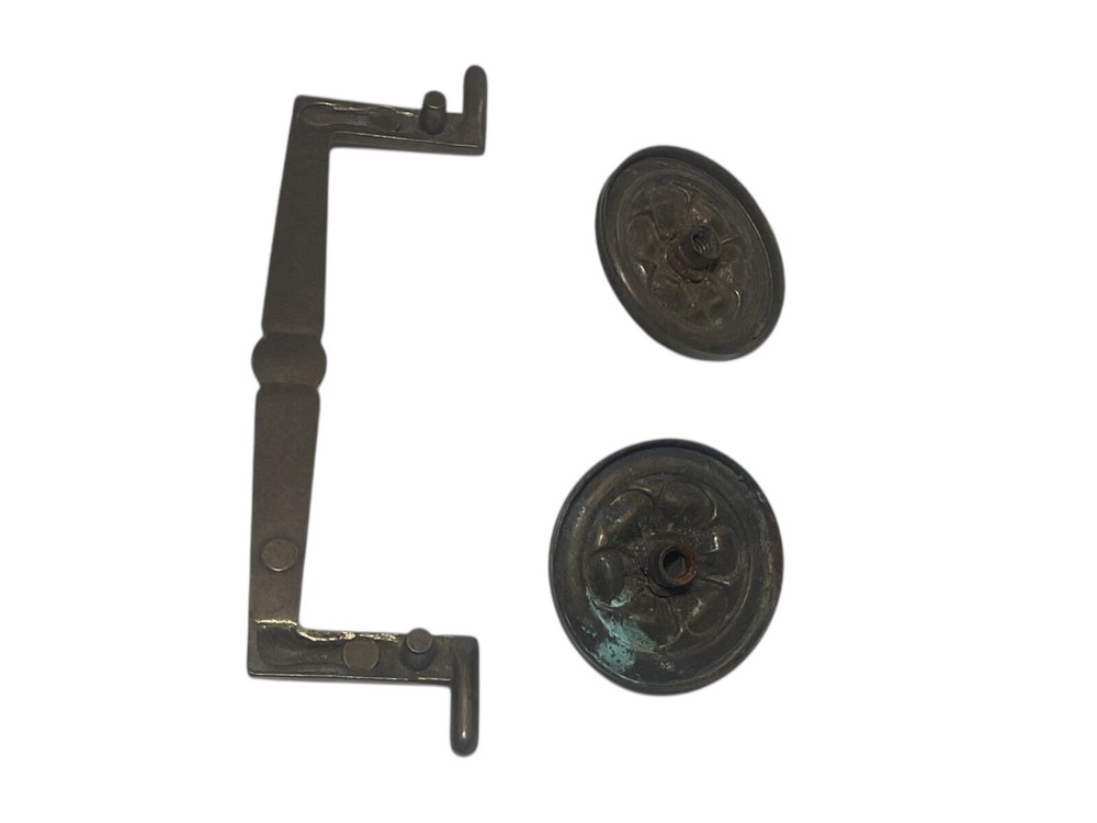 SOLID BRASS VINTAGE MCM SQUARE HANDLE DRAWER BAIL DROP PULL SWING HANDLE