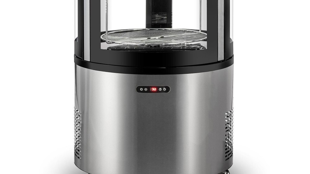NSF Full View Glass Refrigerator Circular Rotating Cake Display Bakery Case