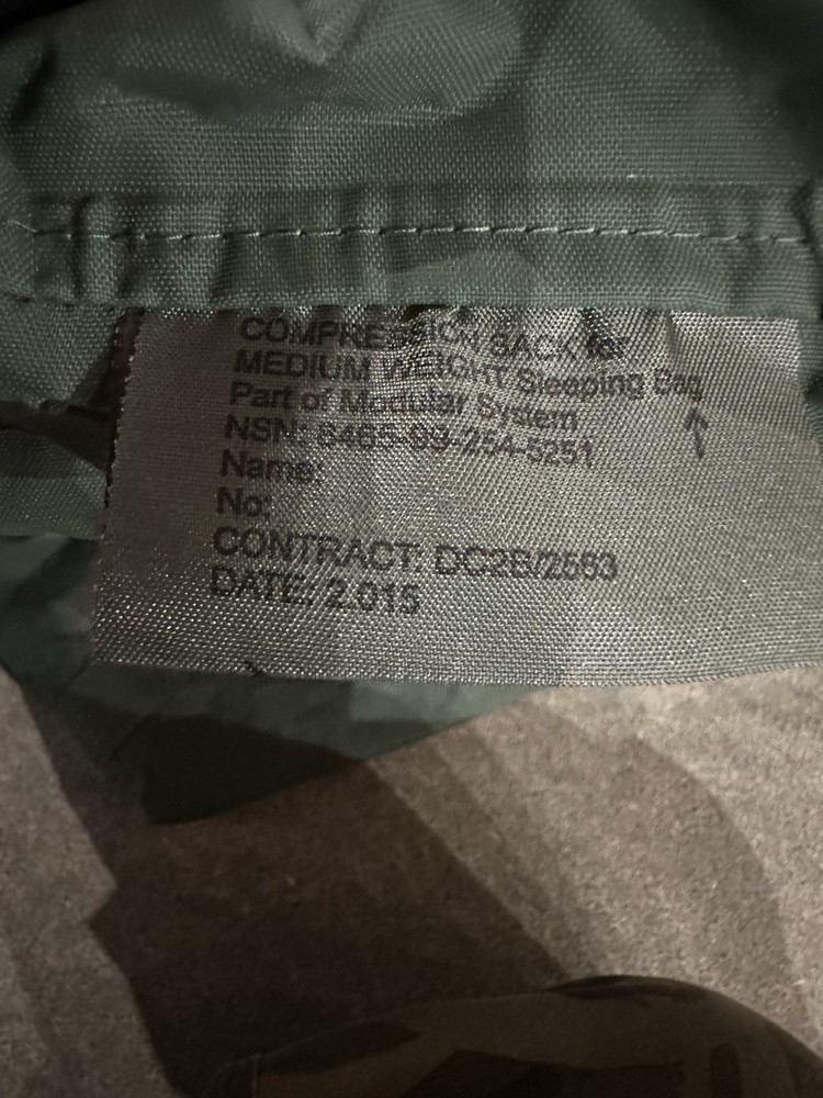 British Army Military Modular System Medium Weight Sleeping Bag Compression Sack