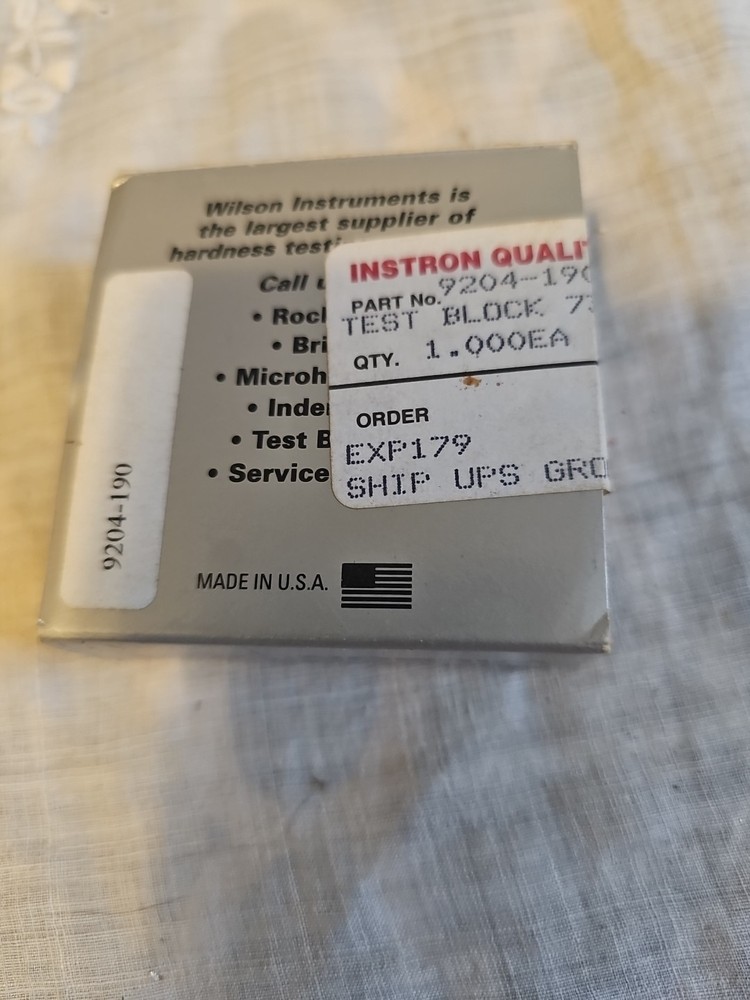 Wilson Rockwell Test Block #1