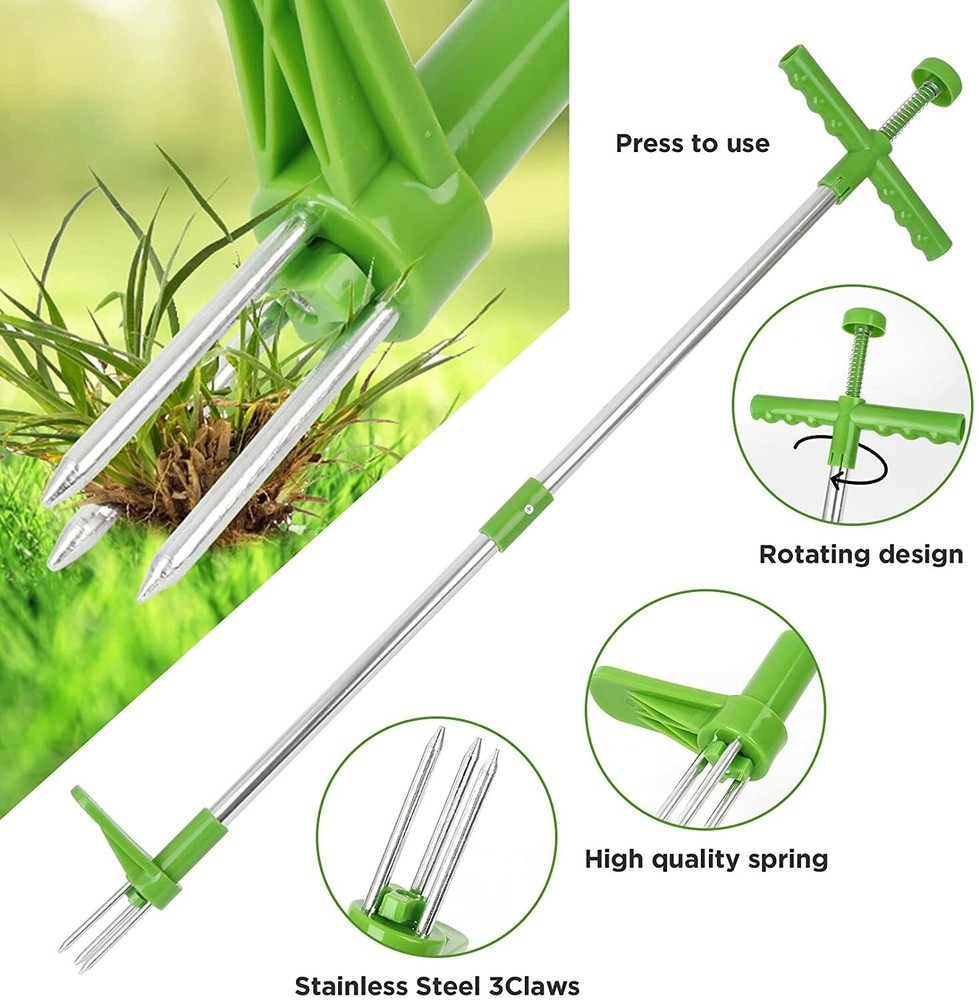 Weed Puller Gardening Tools Stand Up Heavy Duty Hand Weeding Tools Root Remover