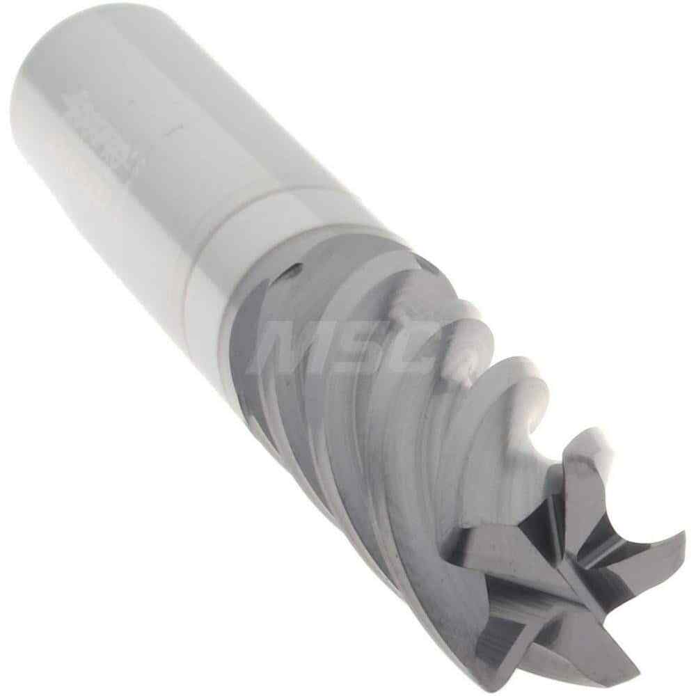 Accupro 3/8" Diam 5 Flute Single End Solid Carbide 0.04" Corner Radius End Mi...