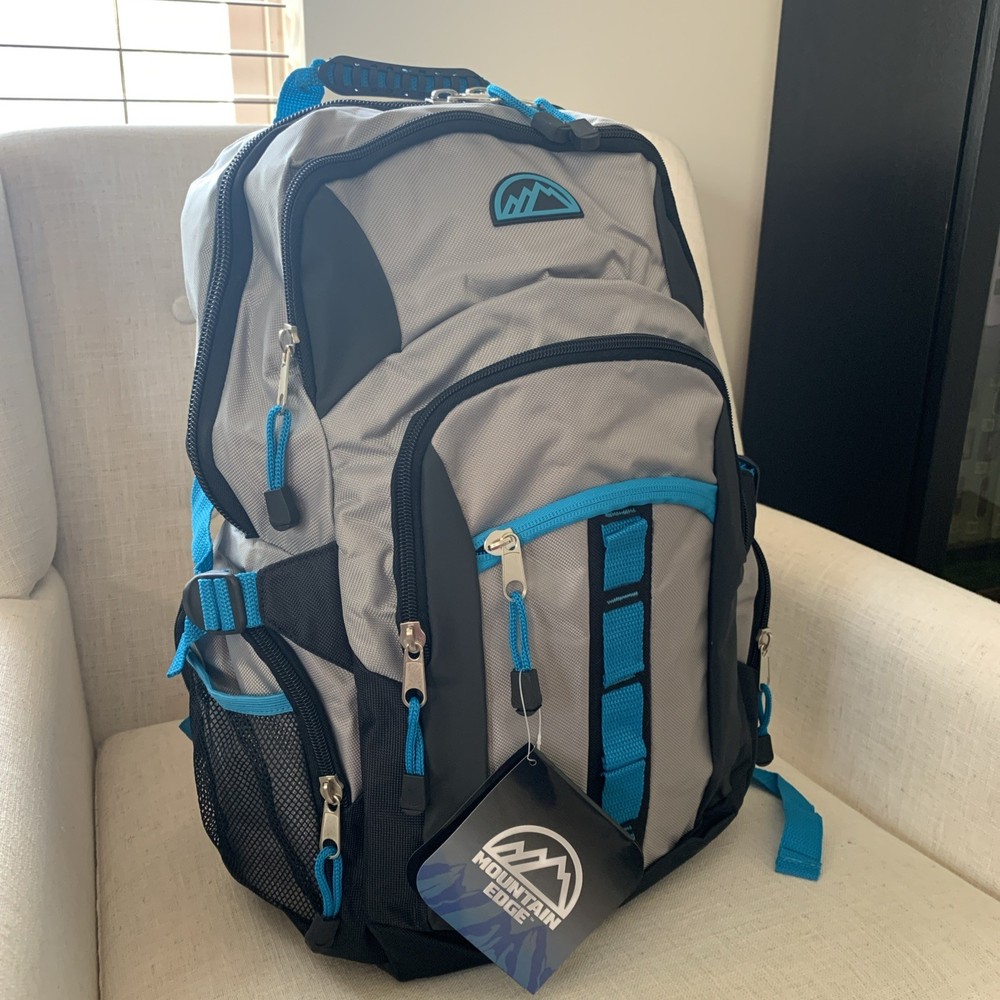Mountain Edge 19” Padded backpack NWT Black/Grey/Blue