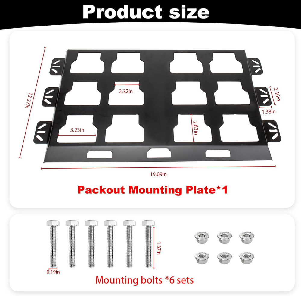 Milwaukee Packout Mounting Plate - Durable Metal Base for Tool Storage
