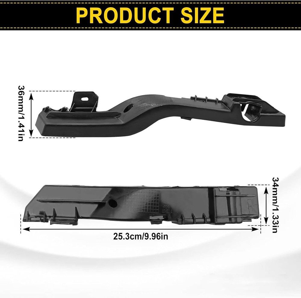 Front Bumper Left Right Bracket Set Compatible with Dodge Journey 2009-2018