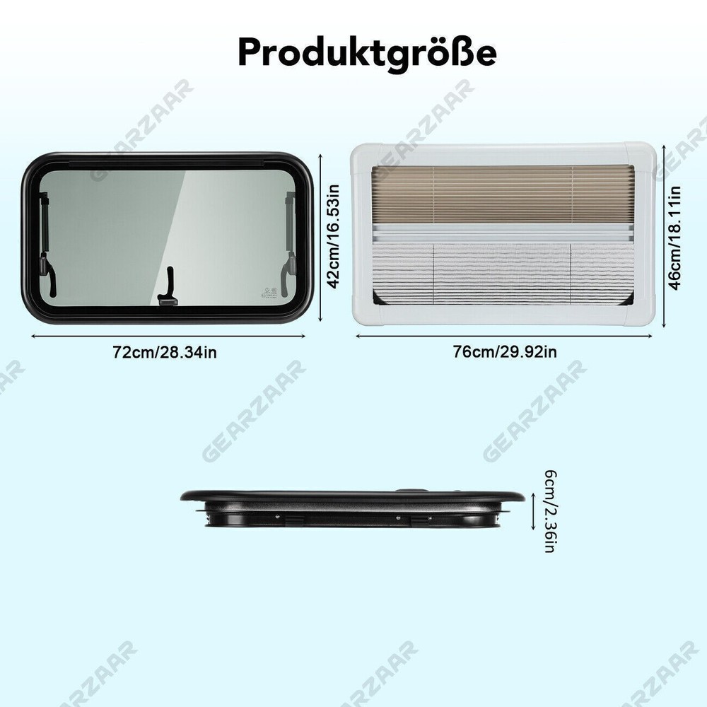 Caravan window side window pop out window 700*400mm with fly screen