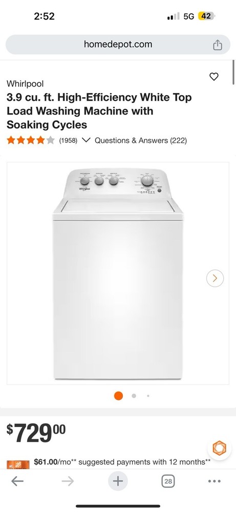Whirlpool Washer And Gas Deyer