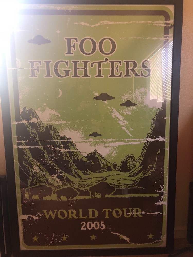 foo fighters 2005 world tour subway poster professionally framed
