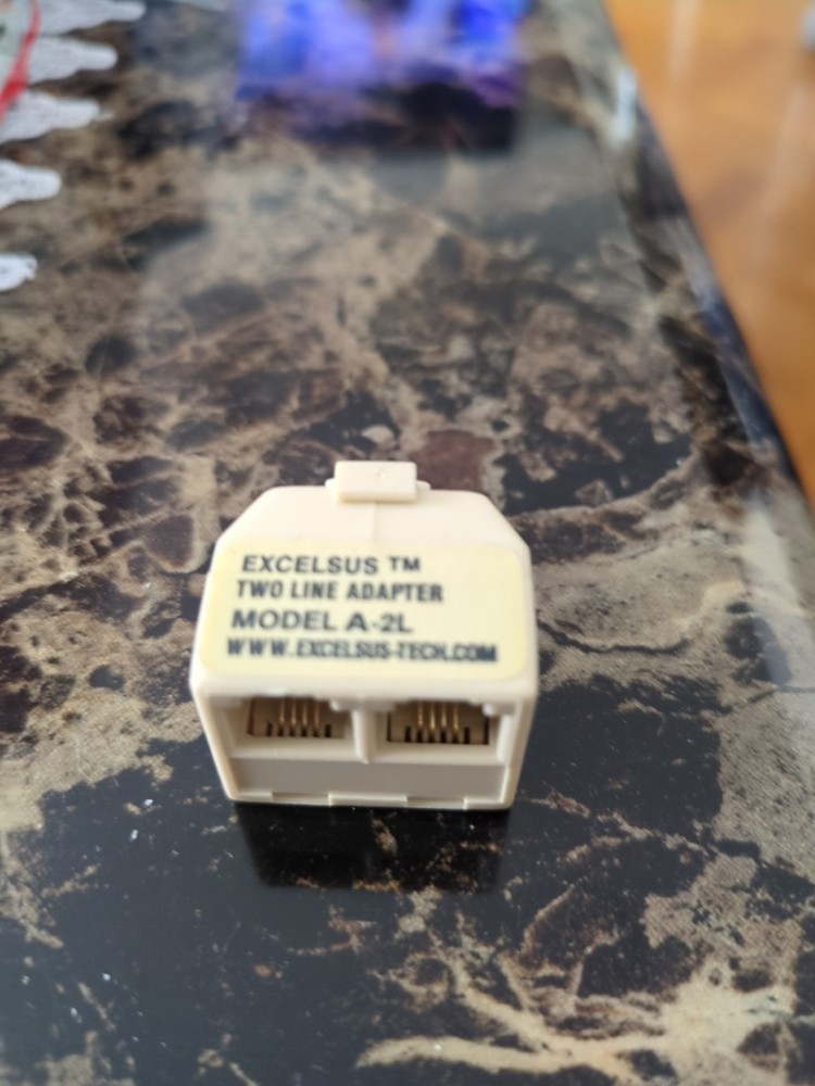 Excelsus 2-Line Adapter Model A-2L Phone Adapter Splitter