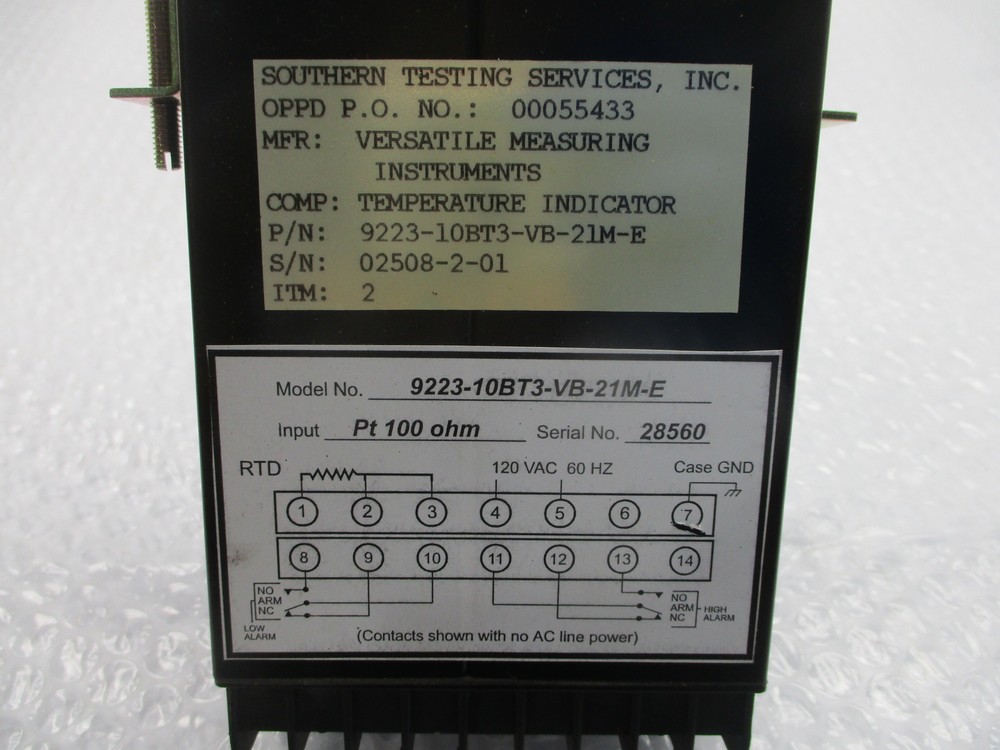 VERSATILE MEASURING INSTRUMENTS 9223-10BT3-VB-21M-E PANEL METER NSNP