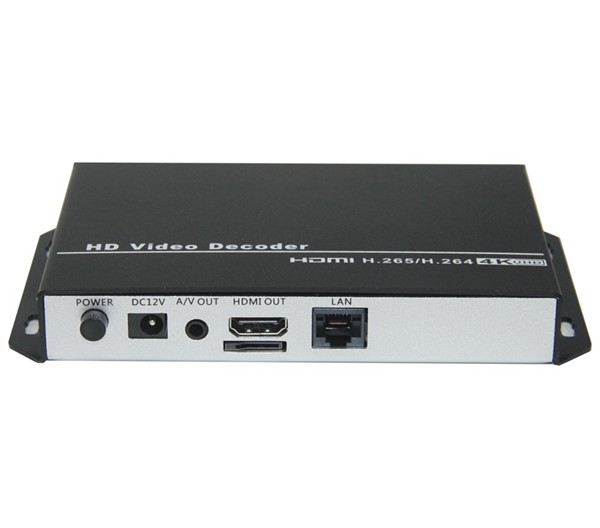 H.265 4K Lan in HDMI A/V Output Video Decoder Top Box Broadcast Device Encoder
