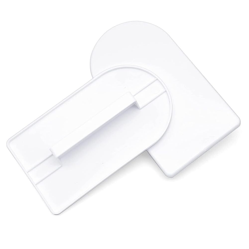 2 Pcs White Plastic Fondant Icing Smoother Polisher Icing Scraper Paddle Tool...