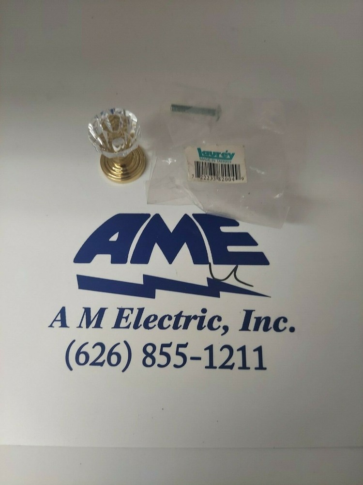 Cabinet pull knob Glass with Gold 7 available (A-7)