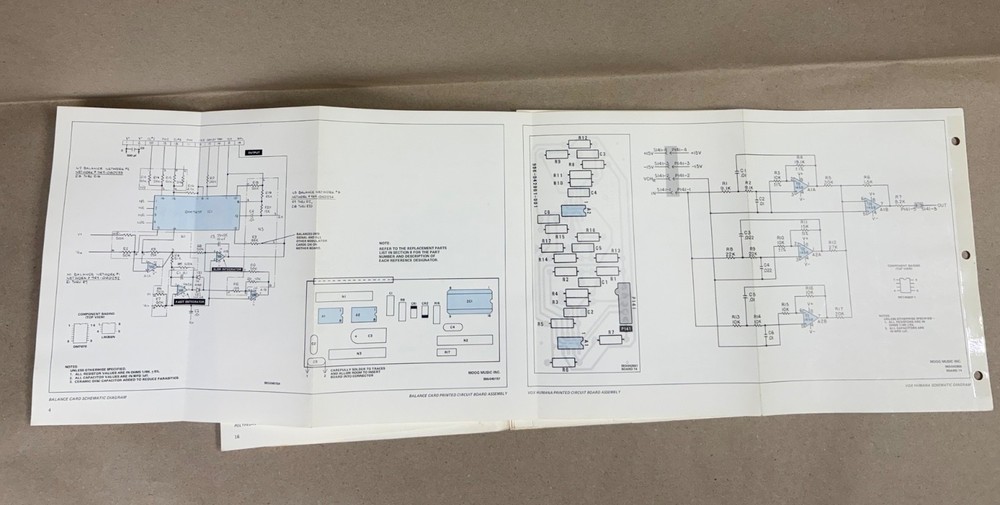 RARE Polymoog Schematic Drawings Document models 280A 285A