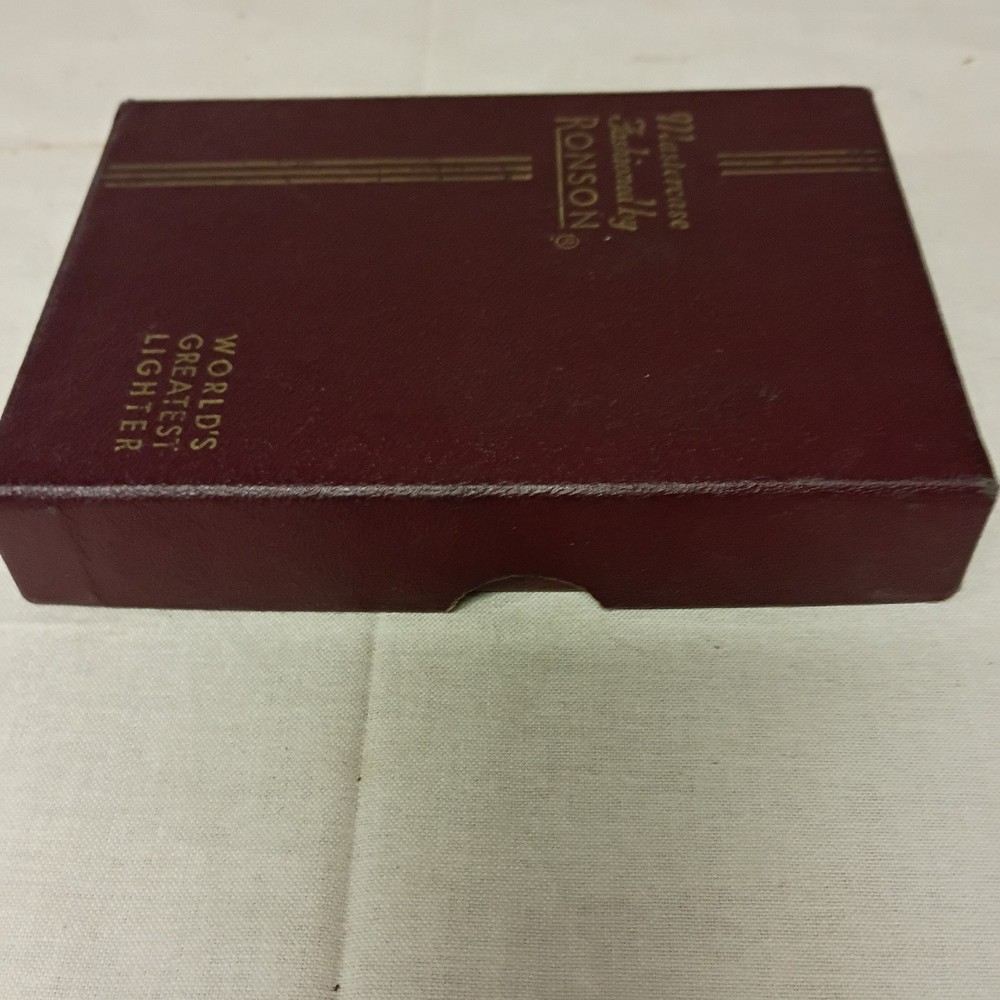 Antique Art Deco RONSON Lighter & Cigarette Case (Inscribed WB) Not tested