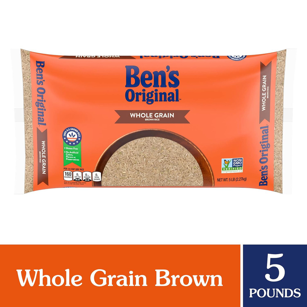 BEN'S ORIGINAL Whole Grain Brown Rice, 5 lb Bag