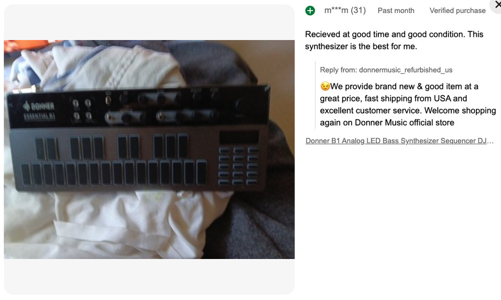 Donner B1 Analog LED Bass Synthesizer Sequencer With Drum Machine DJ Controller