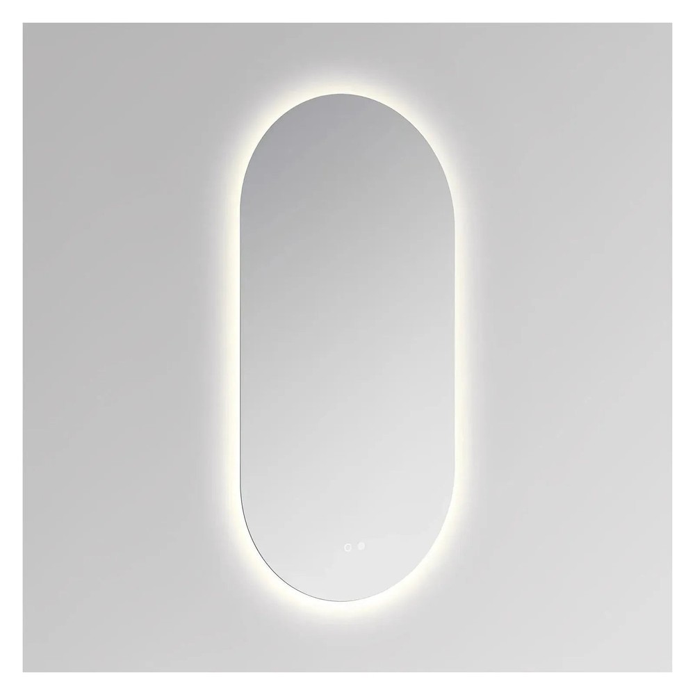 LUXOR PILL LED VANITY OVAL MIRROR - ADJUSTABLE TEMP. & BRIGHTNESS - 24 x 48