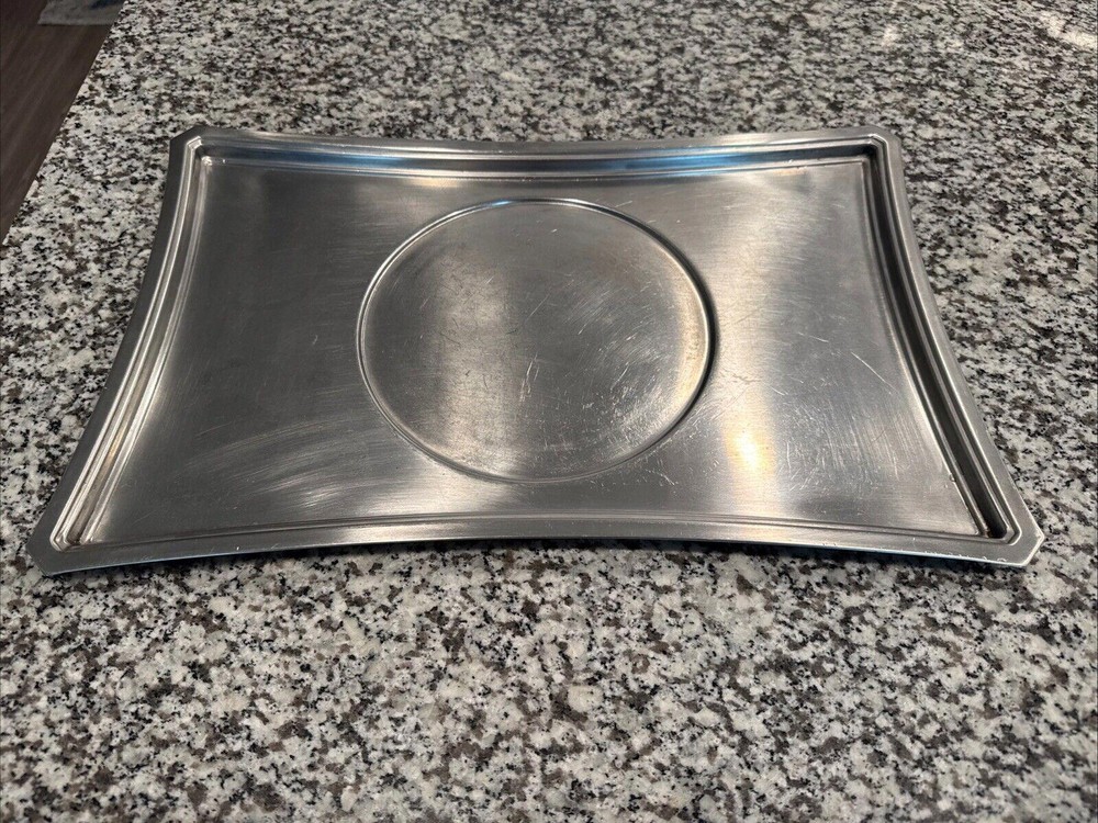 Stainless Steel Tray Serving Rectangular Silver