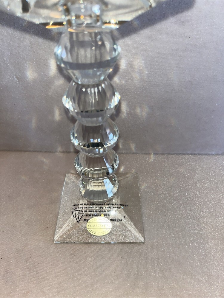 Elegant Crystal Candle Holder Column Modern Design