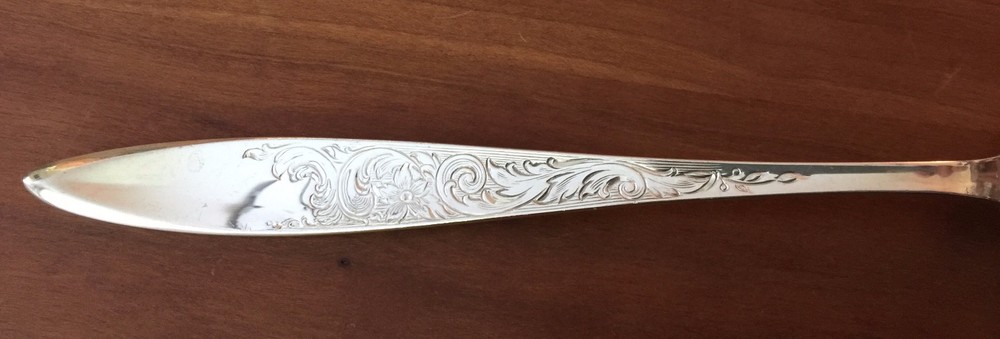 Vintage Sterling Silver Gorham White Paisley Pattern Serving Spoon