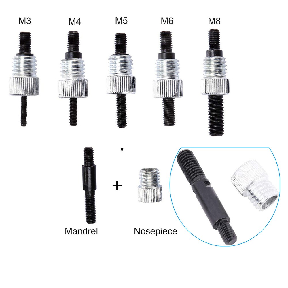 220/1000/1450 Nuts Rivet Gun Kit Rivnut Thread Setting Tool Nut Setter NutSert