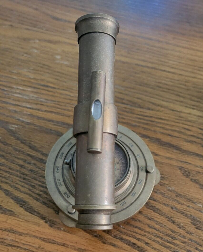 Telescope Style Brass Binocular 4" Base, 5 1/2" Tall