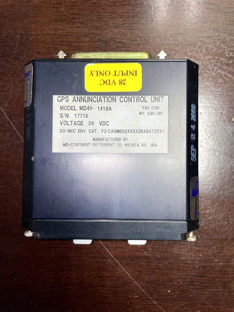 MD41-1418A GPS Annunciation Control Unit
