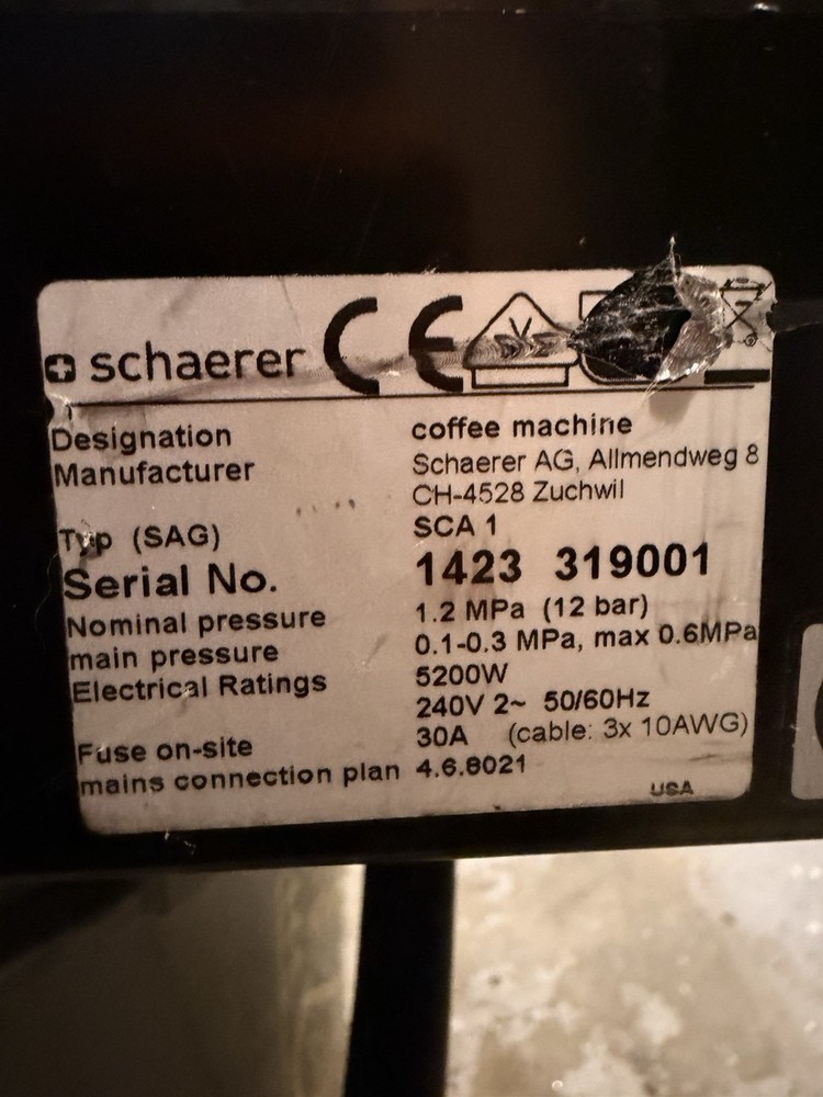 SCHAERER Coffee Art Plus AUTOMATIC ESPRESSO MACHINE