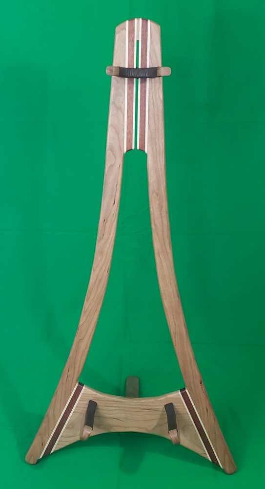 Guitar Stand handmade by woodnuts.com solid Cherry W/ Bobinga & Maple NEW