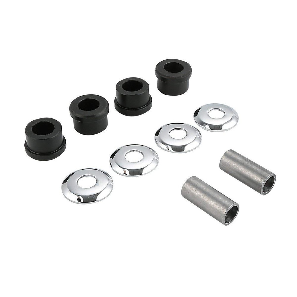 Chrome Polyurethane Handlebar Riser Bushings Damper Kit For Harley Dyna Softail