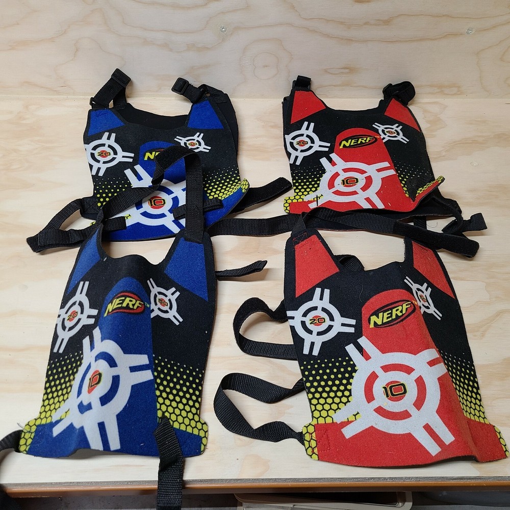 Nerf, Dart Tag Target Vest Lot Blue & Red - 2 Different styles