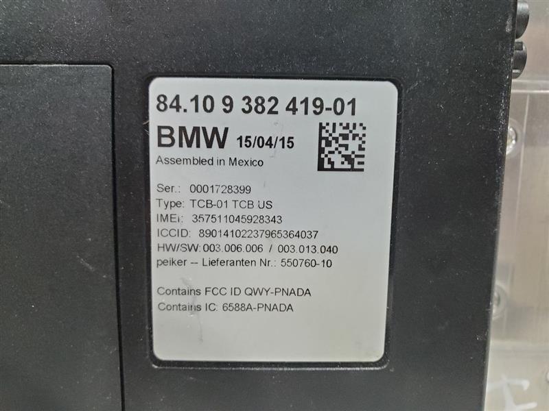 Used Telematics Interface Module fits: 2016 Bmw X3 Communication telematics cont