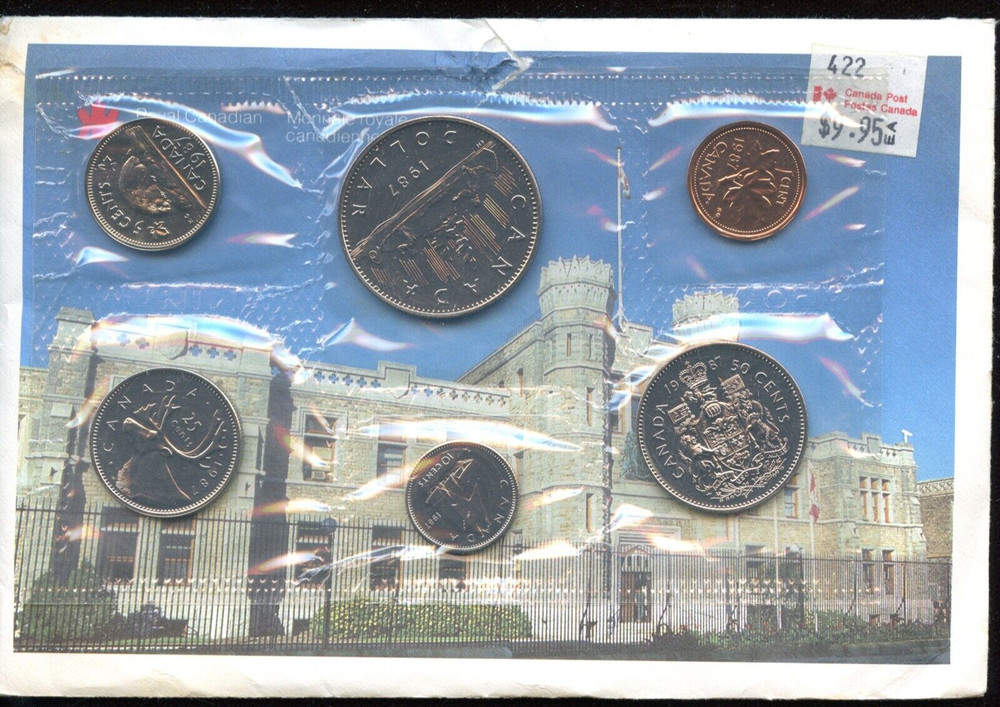 1987 Canada Uncirculated Prooflike Set - Original Envelope and COA