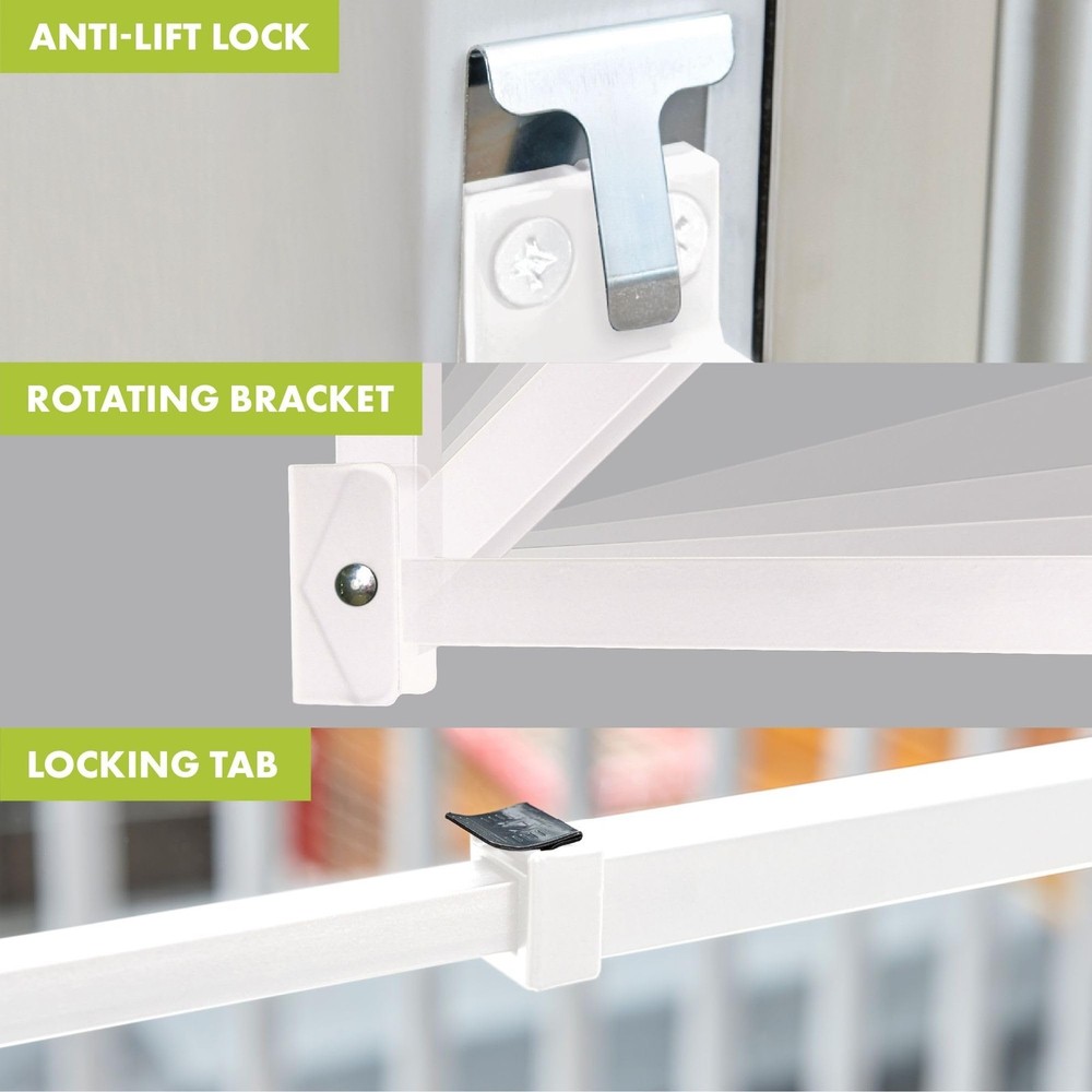 Ideal Security Sliding Door Bar with Childproof Pack Size 1, White