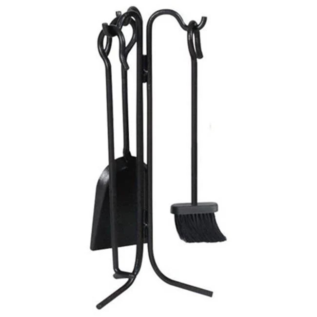 Panacea 15041 Black Fireplace Tool Set- 4 Piece