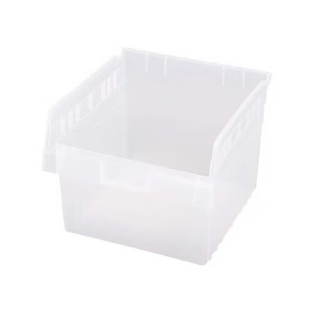 Quantum Storage Systems Qsb809cl Shelf Storage Bin, Polypropylene, Clear, 8 In