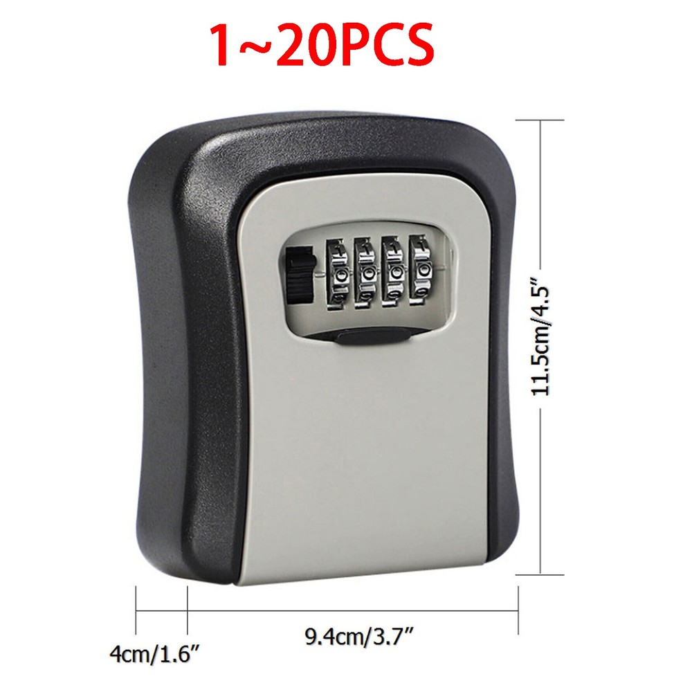 4 Digit Key Safe Lock Box Combination Wall Mount Security Storage Case Organizer