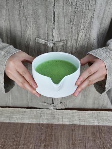 Premium Matcha Tool Set – Includes Matcha Bowl with Pouring Spout, White 1