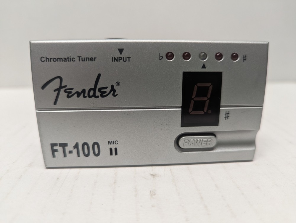 FENDER FT-100 CHROMATIC TUNER - Tested, Works!