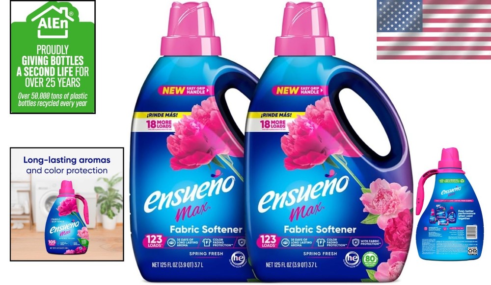 Spring Fresh Softener, Biodegradable Formula | 2 Pack