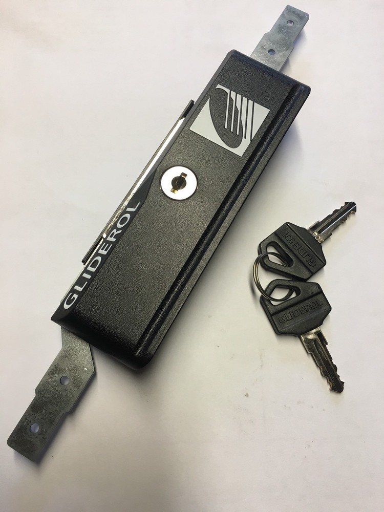 GLIDEROL Garage Roller Door Lock Handle with 2 Keys - Glider Roll New Version 5"