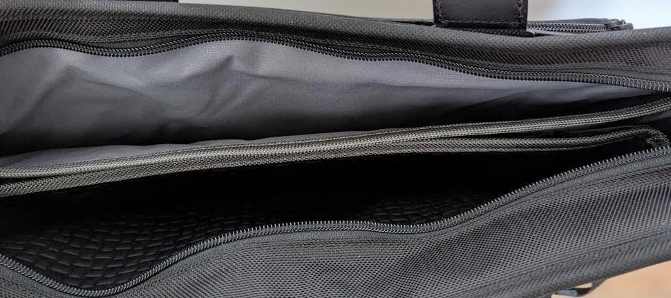 TUMI Black Briefcase Laptop Bag with Adjustable Strap Used